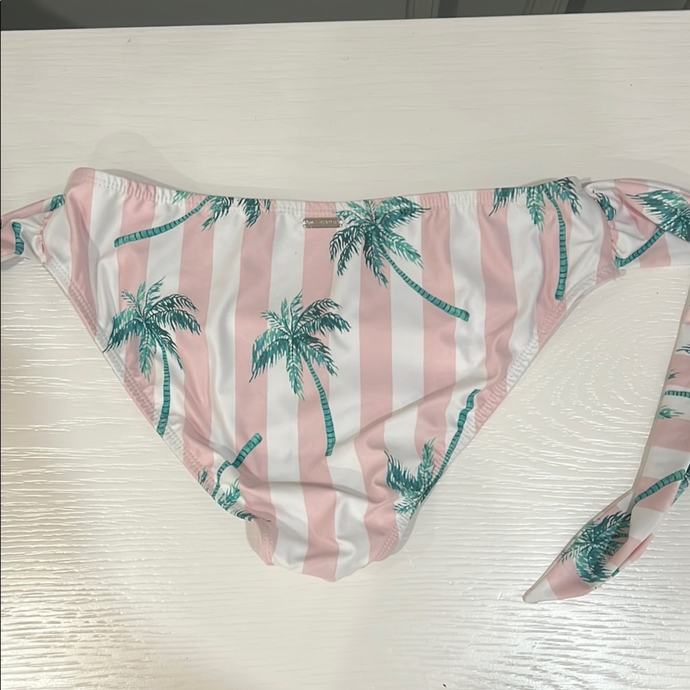 Kenny Flowers, Pink and Green Palm Print Bikini Bottom - Picture 3 of 5
